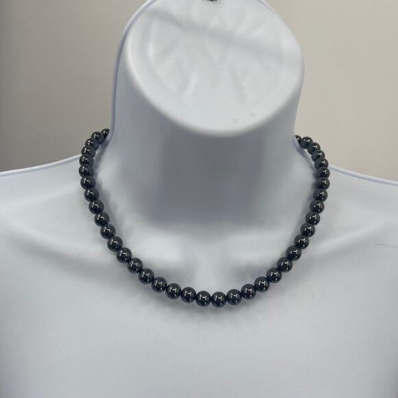 Source Unknown Jewelry - Elegant 17" Dark Bead Costume Jewelry Necklace